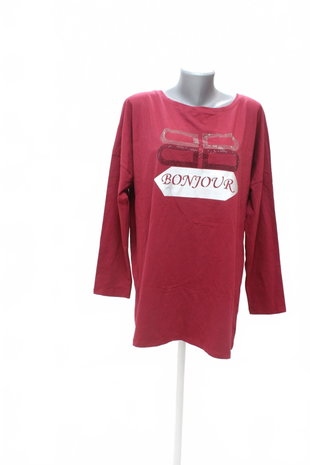 Damen -T-ShirtGenesismit Aufdruck,farberot,größe2XL