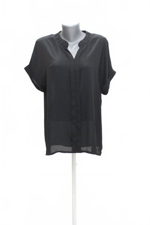Damen -T-ShirtSheinohne Aufdruck,farbeschwarz,größeXL