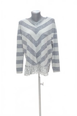 Damen -T-ShirtF&Fohne Aufdruck,farbegestreift,größe42