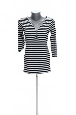 Damen -T-ShirtGenesisohne Aufdruck,farbegestreift,größeL