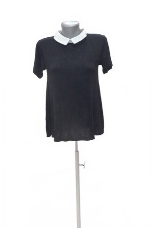 Damen -T-ShirtPull&Bearohne Aufdruck,farbeschwarz,größeL