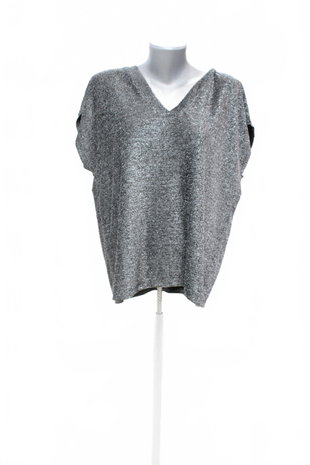 Damen -T-ShirtMedicineohne Aufdruck,farbesilber,größeXL