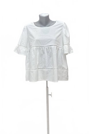 Damen -T-ShirtSheinohne Aufdruck,farbeweiss,größe40