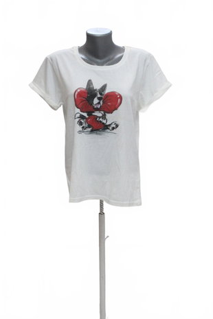 Damen -T-ShirtGenesismit Aufdruck,farbeweiss,größeUNI
