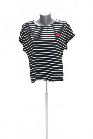 Damen -T-ShirtSheinohne Aufdruck,farbegestreift,größeM
