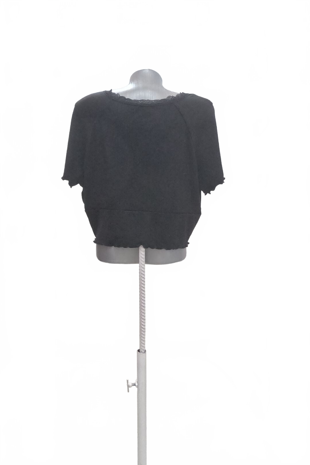 Damen -T-ShirtSheinohne Aufdruck,farbeschwarz,größe3XL