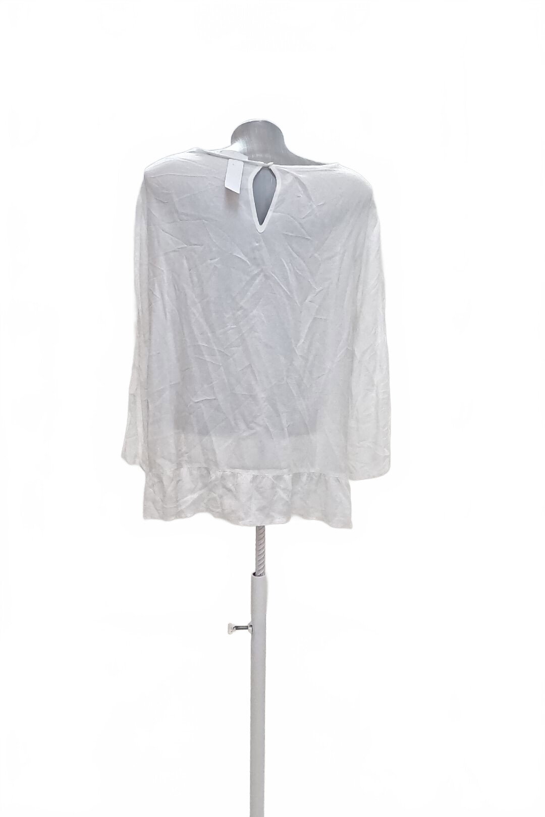 Damen -T-ShirtOuiohne Aufdruck,farbeweiss,größeL