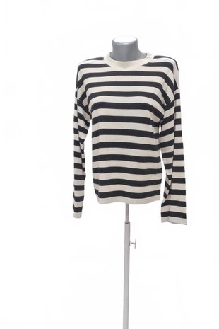 Damen -T-ShirtF&Fohne Aufdruck,farbegestreift,größe34