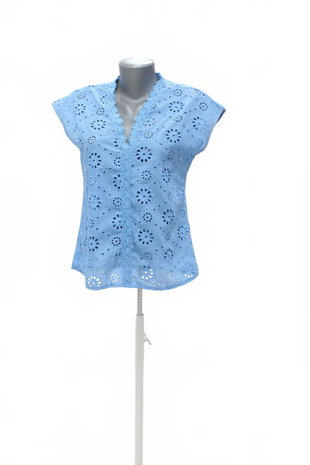 Damen -T-ShirtSheinohne Aufdruck,farbeblau,größeXS