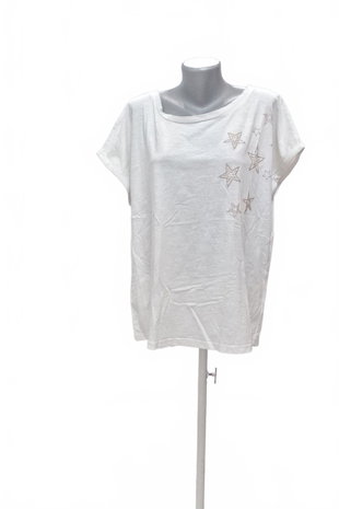 Damen -T-ShirtF&Fmit Aufdruck,farbeweiss,größe48