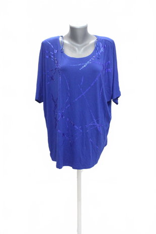 Damen -T-ShirtGenesisohne Aufdruck,farbeblau,größe2XL