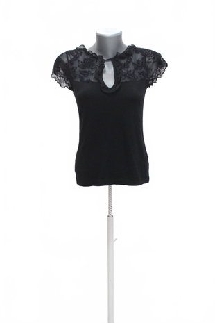 Damen -T-ShirtGenesisohne Aufdruck,farbeschwarz,größeXS