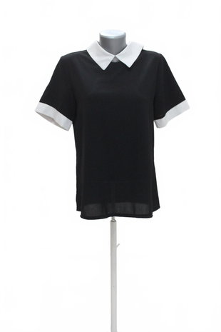 Damen -T-ShirtSheinohne Aufdruck,farbeschwarz,größeS