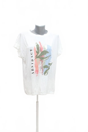Damen -T-ShirtSinsaymit Aufdruck,farbeweiss,größeXL