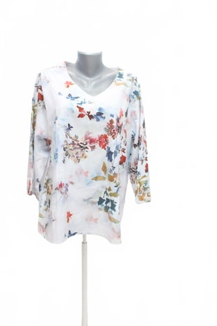 Damen -T-ShirtGenesisohne Aufdruck,farbegeblümt,größe3XL