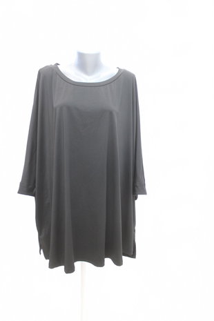 Damen -T-ShirtSheinohne Aufdruck,farbeschwarz,größe6XL