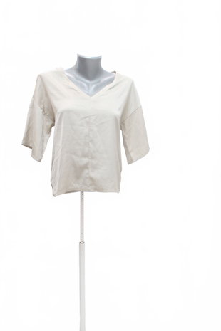 Damen -T-ShirtLindexohne Aufdruck,farbebeige,größeXS