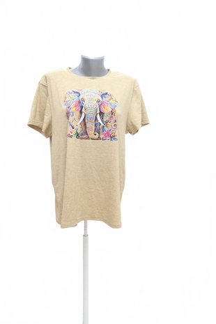 Damen -T-ShirtGenesismit Aufdruck,farbebraun,größeXL