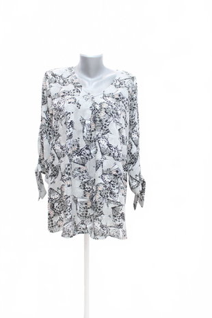 Damen -T-ShirtCellbesohne Aufdruck,farbegeblümt,größe46