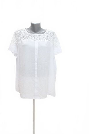 Damen -T-ShirtGenesisohne Aufdruck,farbeweiss,größeXL