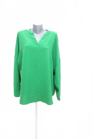 Damen -T-ShirtSheinohne Aufdruck,farbegrün,größe2XL