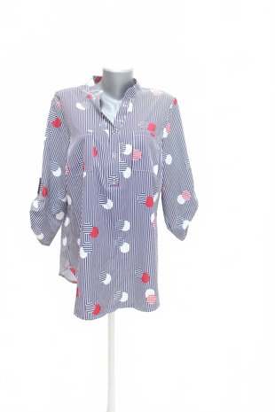 Damen -T-ShirtGenesisohne Aufdruck,farbegestreift,größe3XL