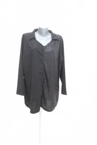 Damen -T-ShirtGenesisohne Aufdruck,farbeschwarz,größe2XL
