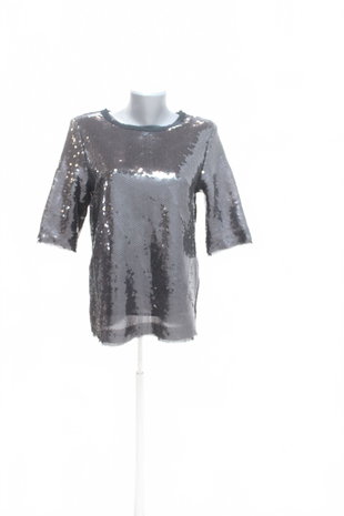 Damen -T-ShirtZaraohne Aufdruck,farbeschwarz,größeXS