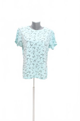 Damen -T-ShirtPrimarkmit Aufdruck,farbetůrkis,größe48