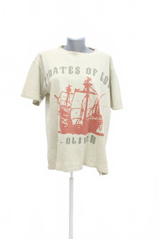 Damen -T-ShirtS.olivermit Aufdruck,farbebeige,größeM