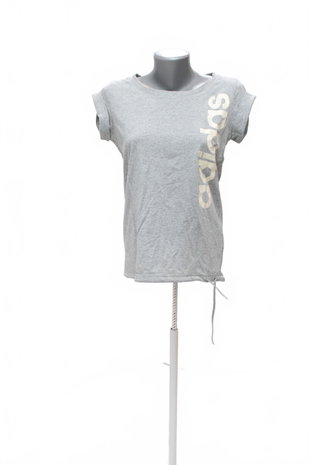 Damen -T-ShirtAdidasmit Aufdruck,farbegrau,größeXS