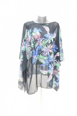 Damen -T-ShirtGenesisohne Aufdruck,farbegeblümt,größeXL