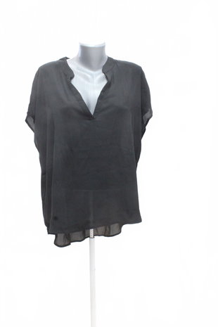 Damen -T-ShirtSheinohne Aufdruck,farbeschwarz,größe2XL
