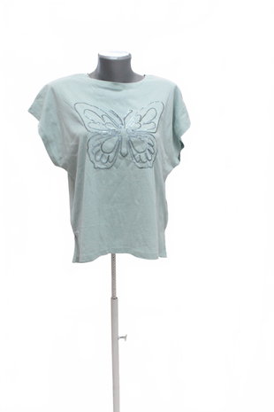 Damen -T-ShirtTerranovamit Aufdruck,farbetůrkis,größeS