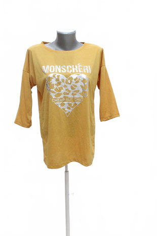 Damen -T-ShirtGenesismit Aufdruck,farbegelb,größeXL