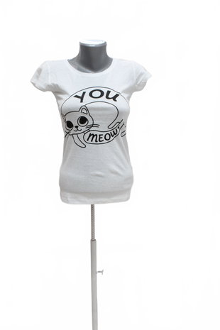 Damen -T-ShirtSinsaymit Aufdruck,farbeweiss,größeXS