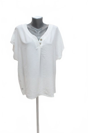 Damen -T-ShirtGenesisohne Aufdruck,farbeweiss,größe2XL