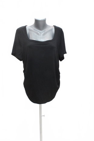Damen -T-ShirtSheinohne Aufdruck,farbeschwarz,größe3XL