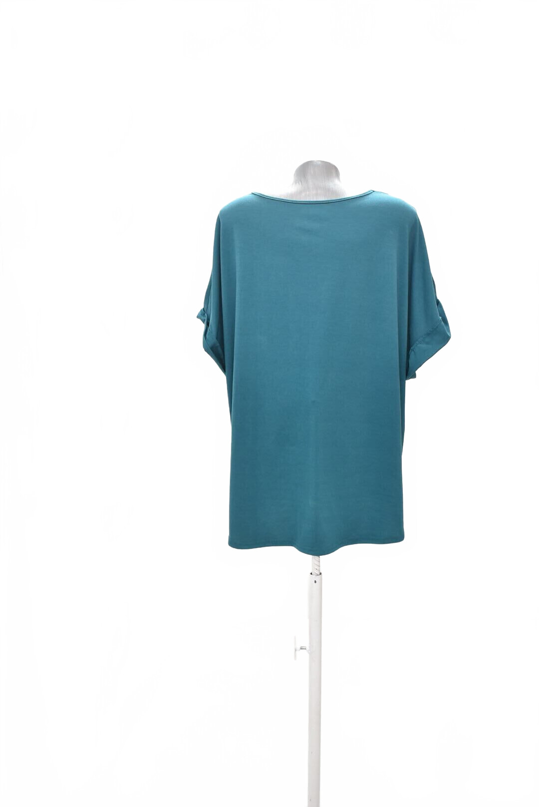 Damen -T-ShirtSheinohne Aufdruck,farbetůrkis,größe2XL