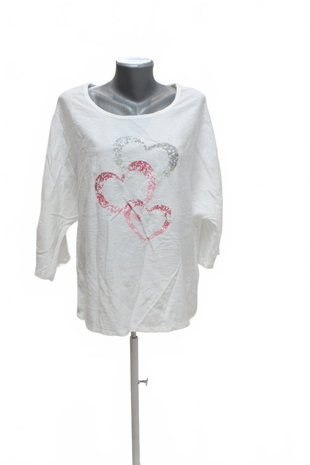 Damen -T-ShirtGenesismit Aufdruck,farbeweiss,größeXL