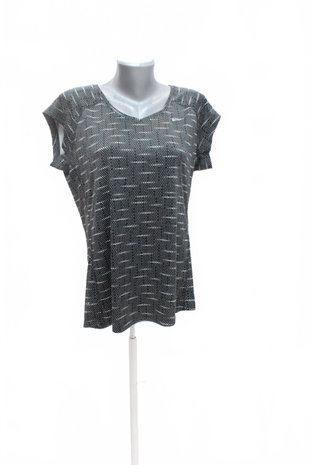 Damen -T-ShirtNikeohne Aufdruck,farbegemustert,größeL