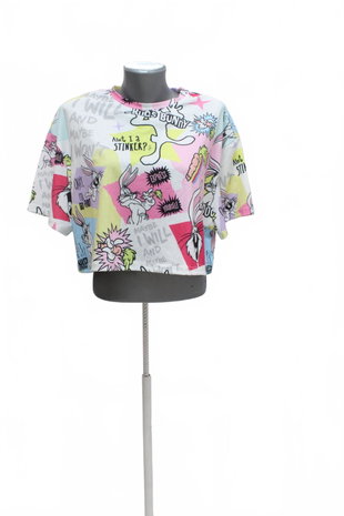 Damen -T-ShirtSheinohne Aufdruck,farbegemustert,größeM