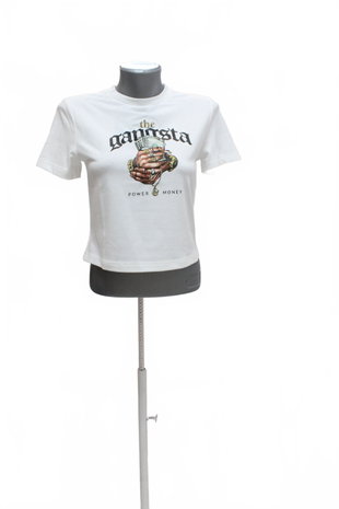 Damen -T-ShirtGenesismit Aufdruck,farbeweiss,größeM
