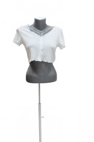 Damen -T-ShirtSheinohne Aufdruck,farbeweiss,größeL