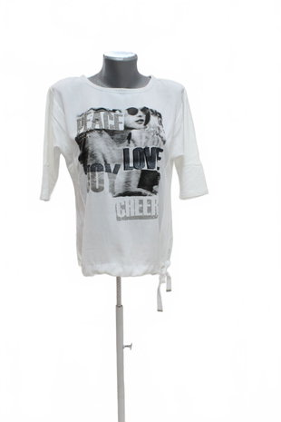 Damen -T-ShirtMonarimit Aufdruck,farbeweiss,größe36