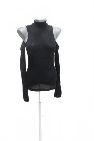 Damen -T-ShirtSheinohne Aufdruck,farbeschwarz,größe36