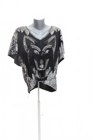 Damen -T-ShirtVilaohne Aufdruck,farbegemustert,größeL