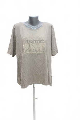 Damen -T-ShirtTakkoohne Aufdruck,farbebeige,größeXL