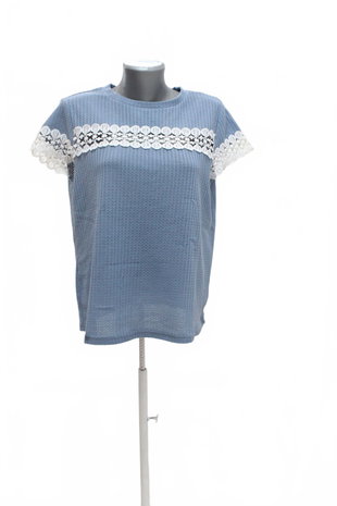 Damen -T-ShirtSheinohne Aufdruck,farbeblau,größe40