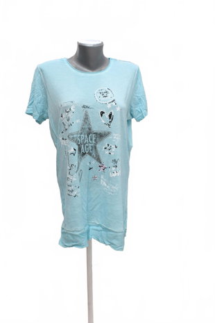 Damen -T-ShirtGenesismit Aufdruck,farbeblau,größeM